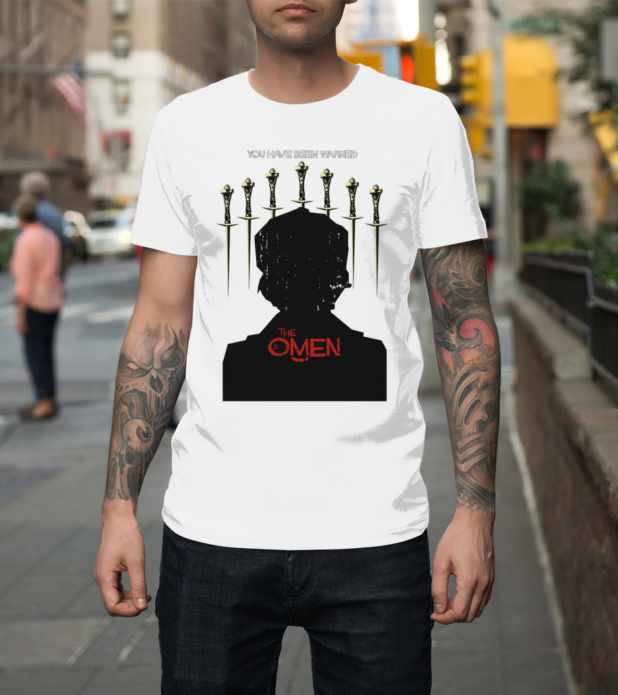 You Have Been Warned The Omen 1976 Silhouette And Daggers T-Shirt