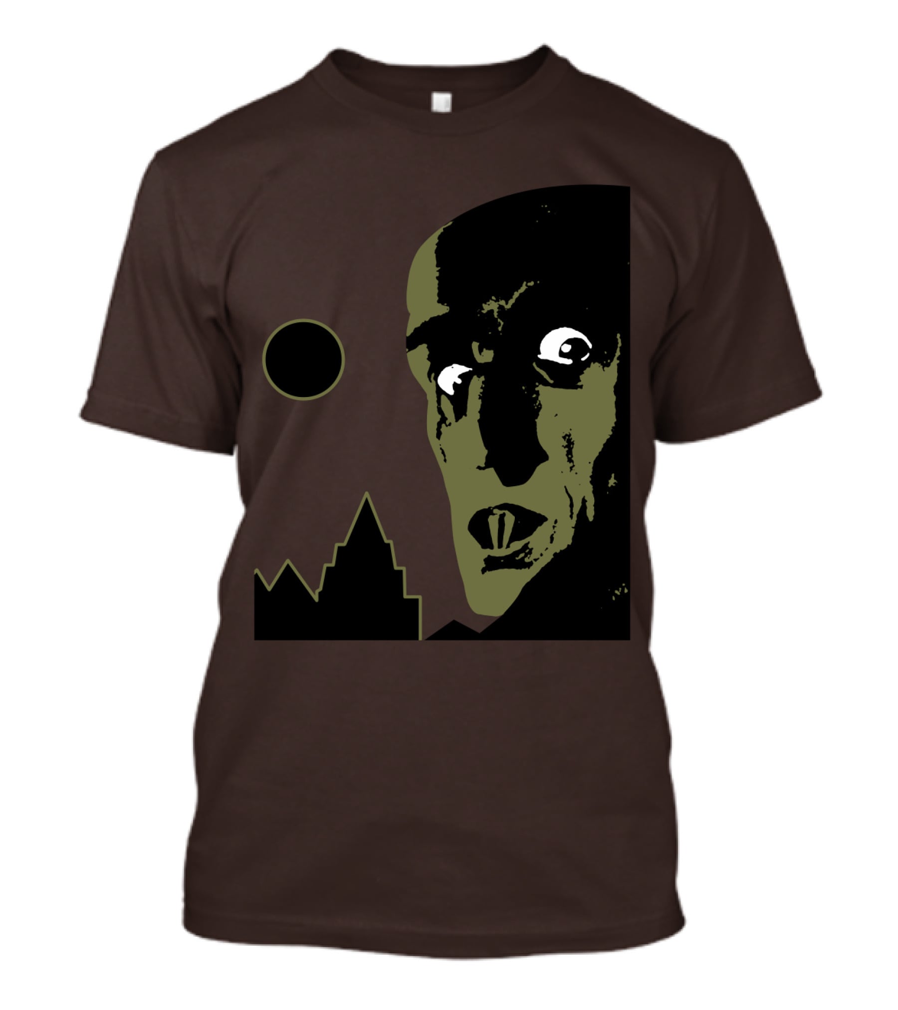 Nosferatu The Vampyre 1979 Iconic Horror Vampire Portrait With Castle And Moon T-Shirt