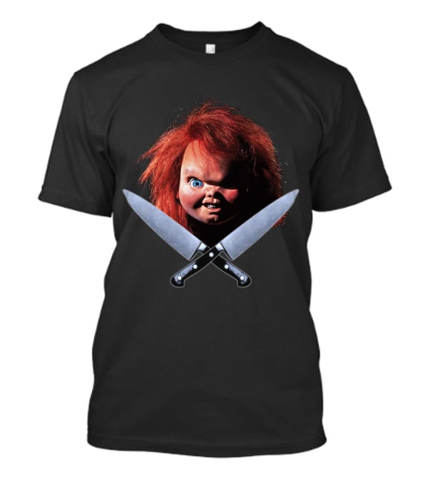Chucky Doll With Crossed Knives From Child's Play T-Shirt