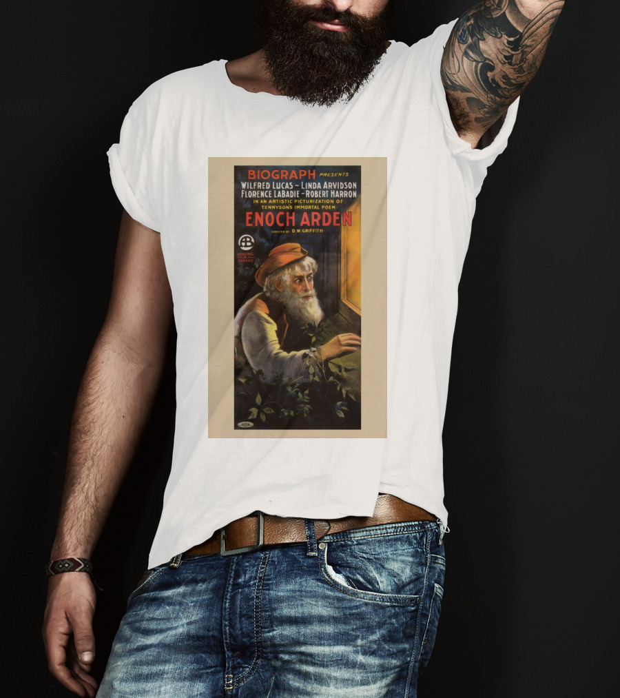 BIOGRAPH Presents Enoch Arden Wilfred Lucas Linda Arvidson Florence Labadie Robert Harron D.W. Griffith Tennyson's Immortal Poem T-Shirt