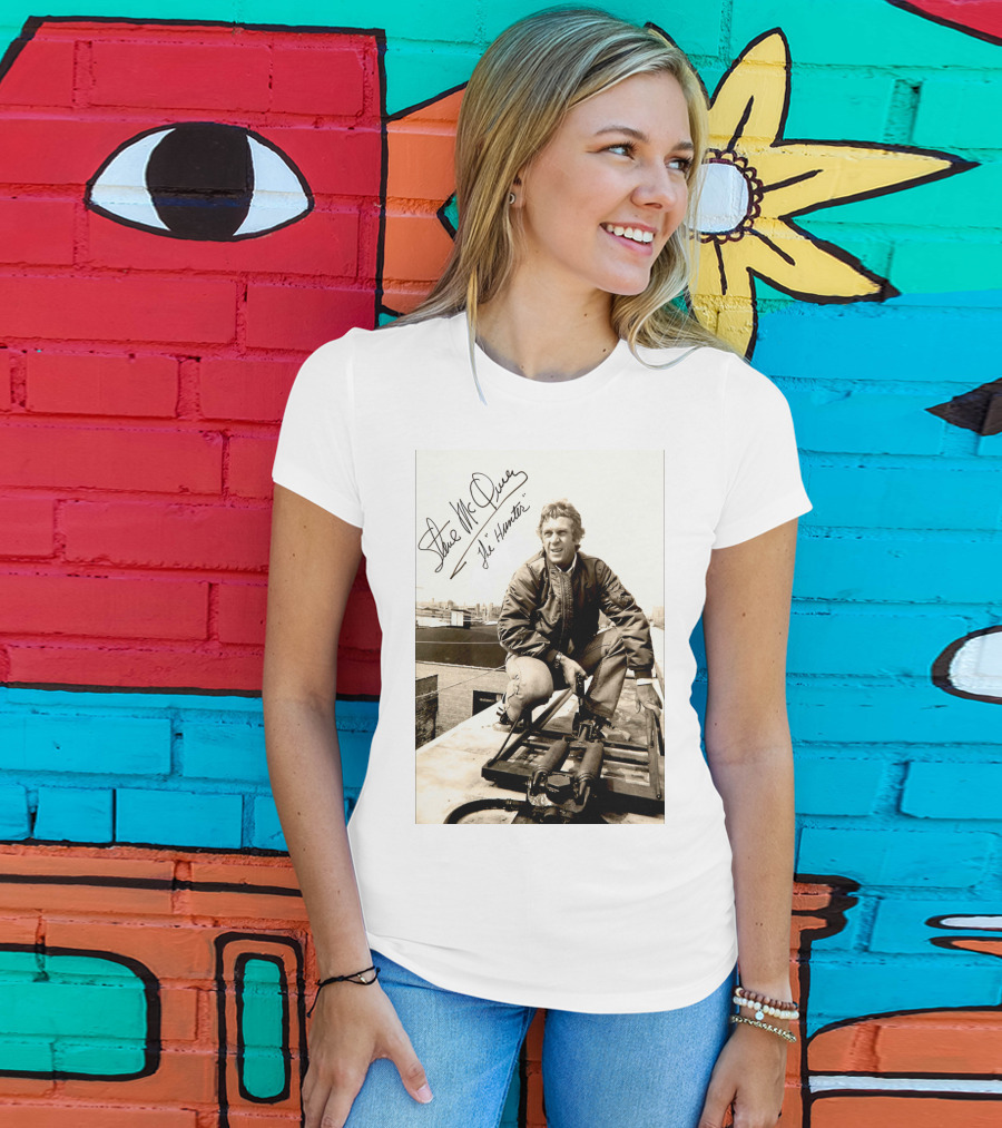 Steve McQueen The Hunter 1980 Signature Scene Photo T-Shirt