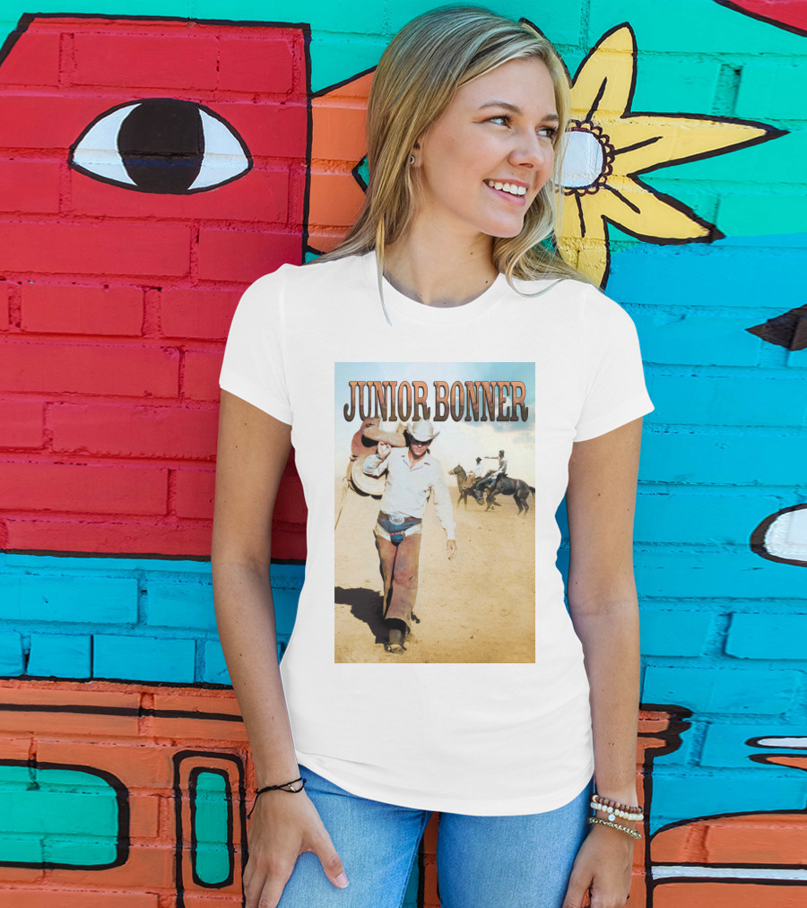 Junior Bonner 1972 Steve McQueen Rodeo Cowboy Scene T-Shirt