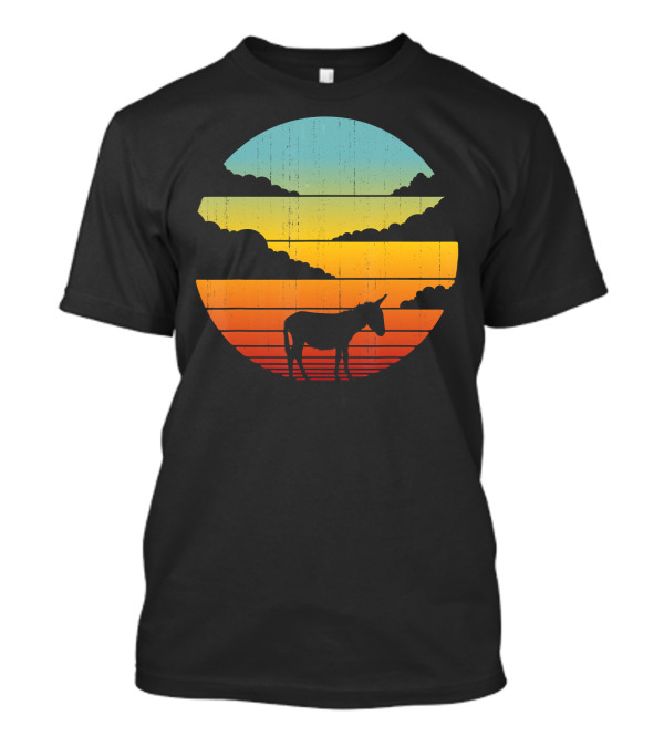 Donkey Vintage 60s 70s Farm Retro Sunset T-Shirt