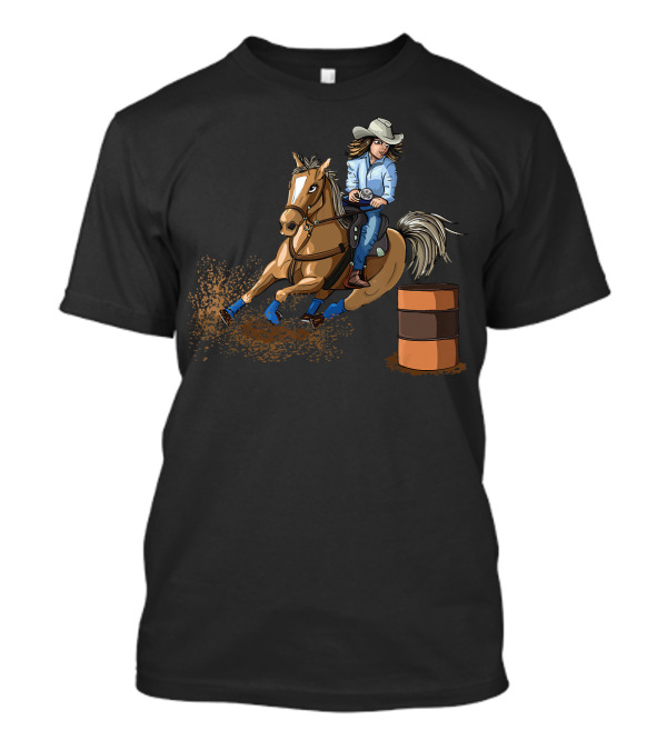 Barrel Racing Horse Country Western Riding Champion Cowboy Adventure T-Shirt