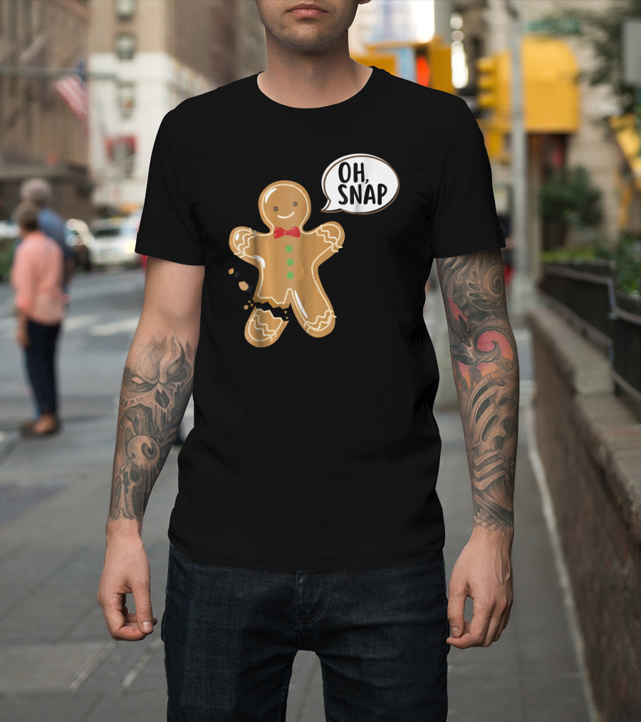 Oh Snap Broken Gingerbread Cookie Man T-Shirt