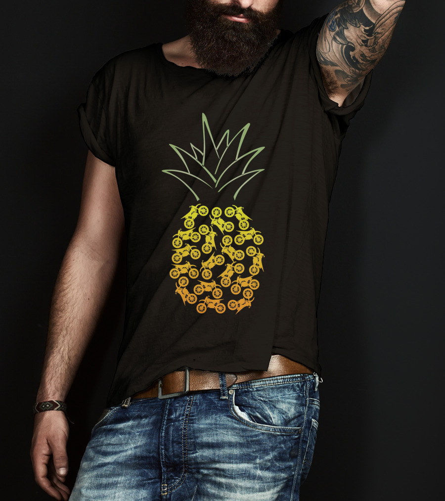Motocross Pineapple Motorbike T-Shirt