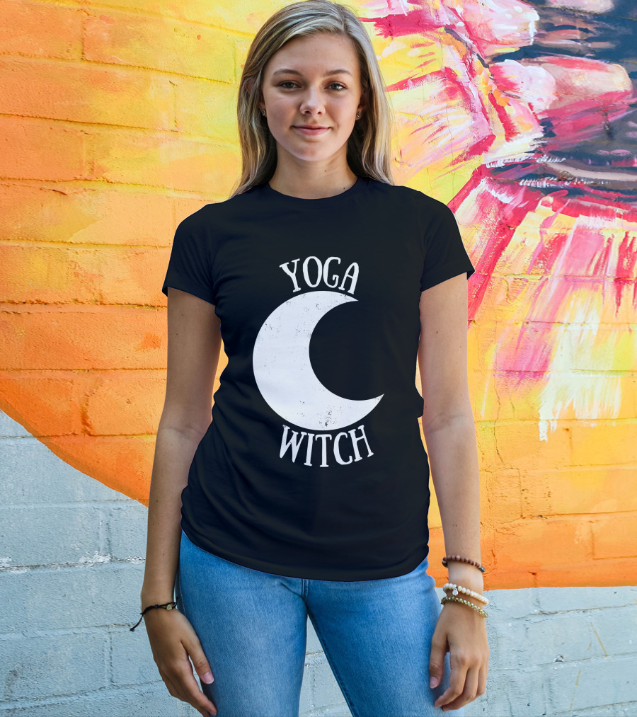 Yoga Witch Crescent Moon T-Shirt