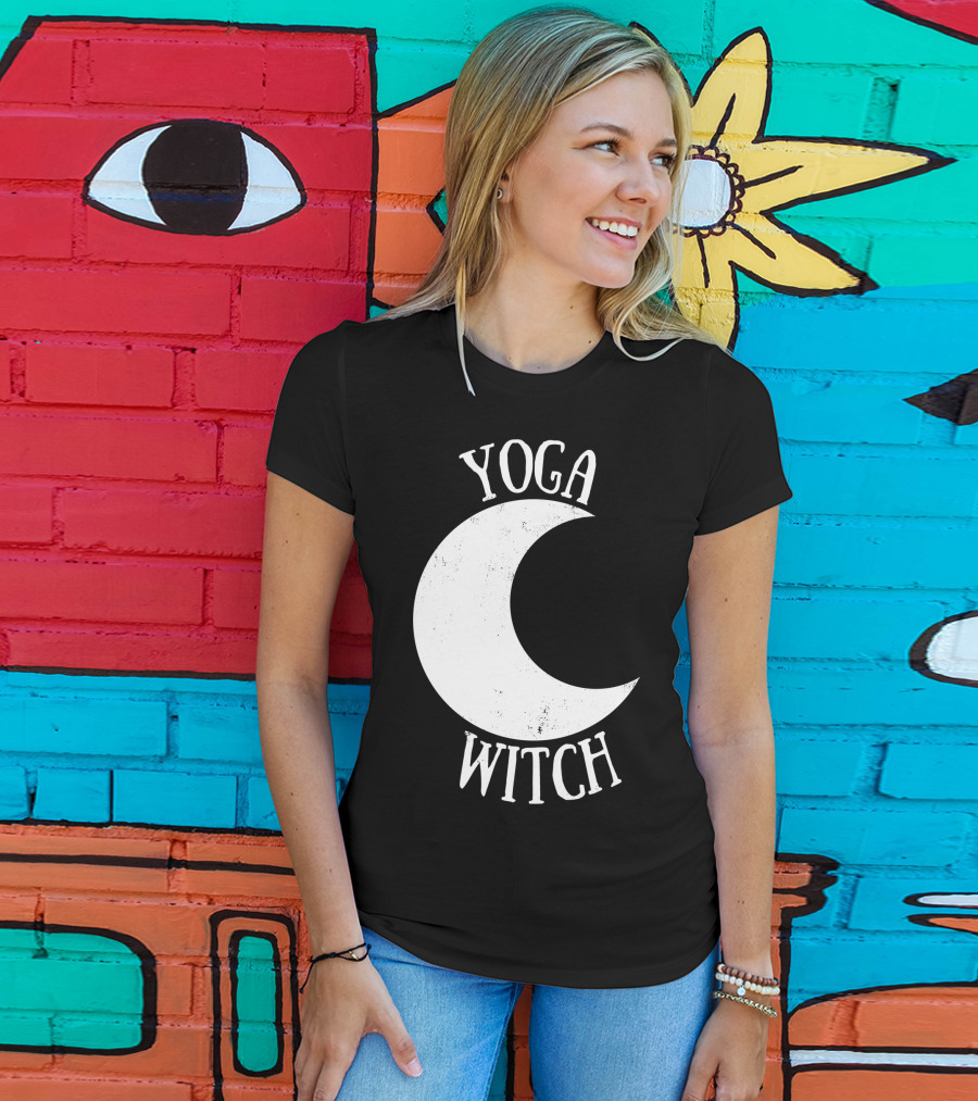 Yoga Witch Crescent Moon T-Shirt