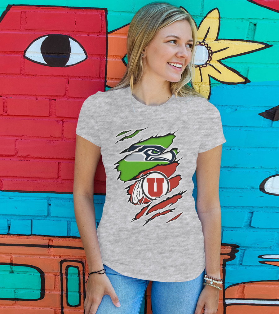 Seahawks Utes Hybrid Claw T-Shirt