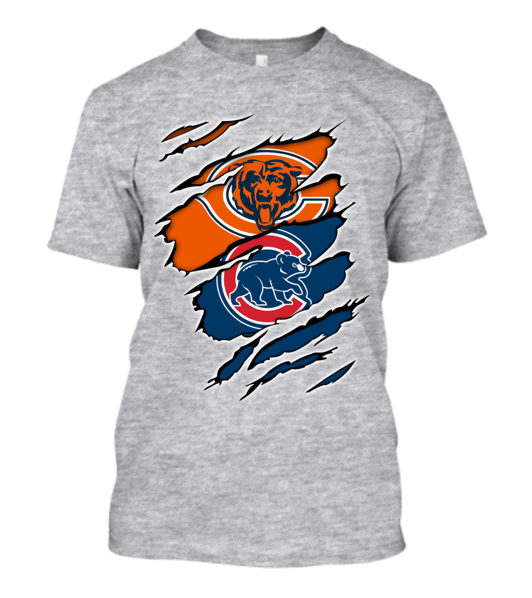 Chicago Bears Cubs Logo Mashup T-Shirt