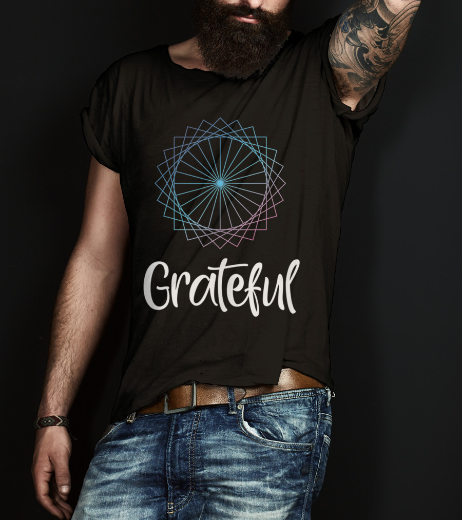 Grateful Mandala Gratitude Spirituality Meditation T-Shirt
