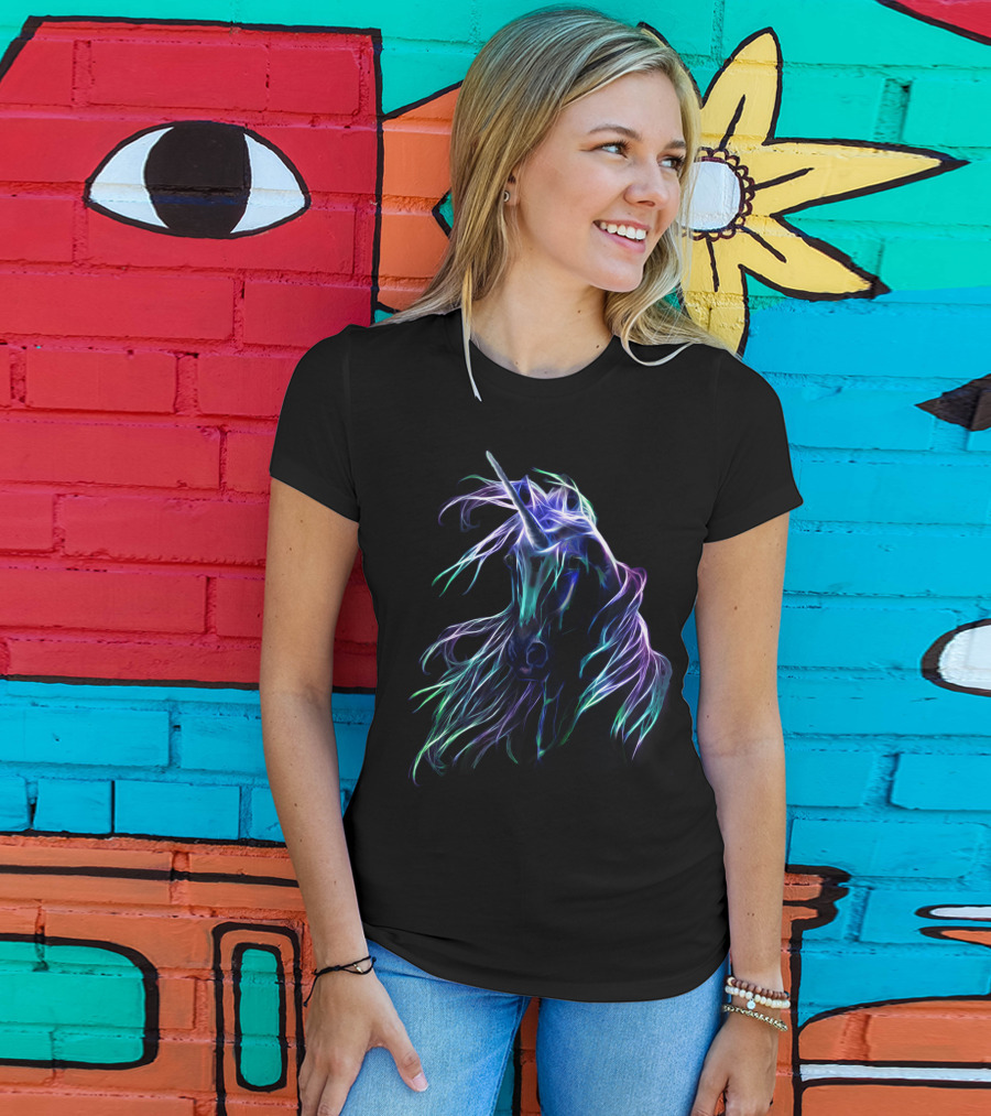 Unicorn In My Heart Neon Fantasy T-Shirt