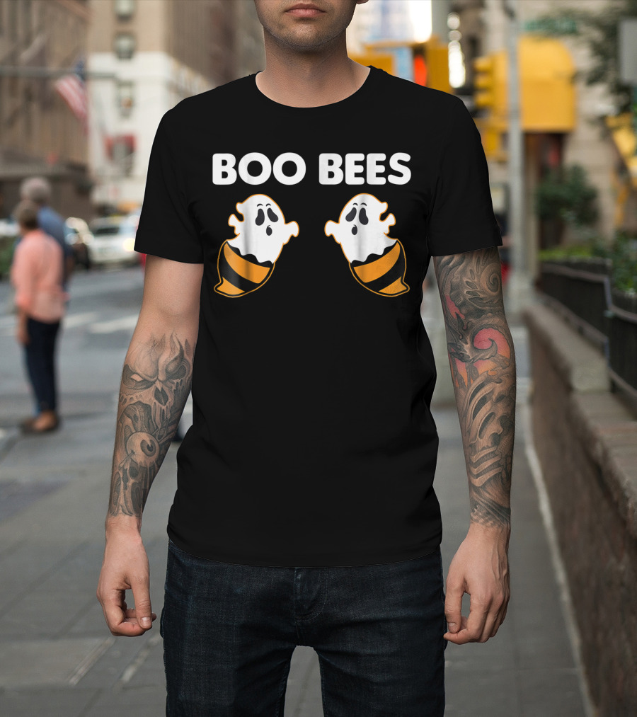 Boo Bees Ghost Bees Funny Halloween Beekeeper T-Shirt