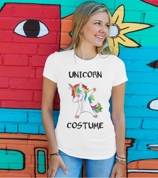 Unicorn Costume Dabbing Halloween Horse T-Shirt