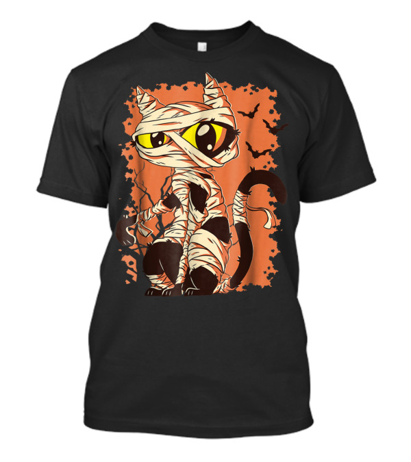 Funny Cat Mummy Halloween Crazy Cat Lady Costume T-Shirt