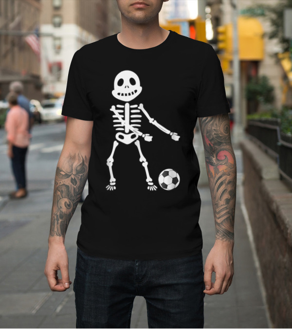 Shirt: Skeleton Floss Dance with Soccer Ball T-Shirt Skeleton Floss Dance with Soccer Ball T-Shirt