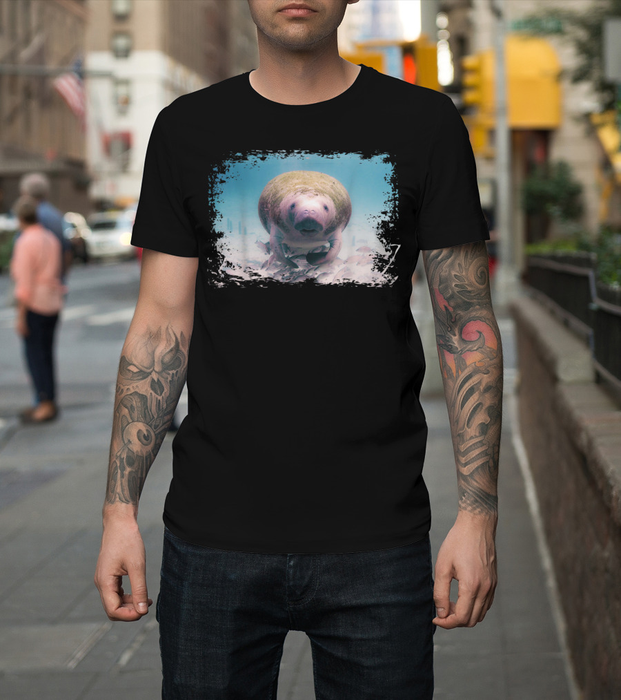 Cute Dugong Underwater Scene T-Shirt