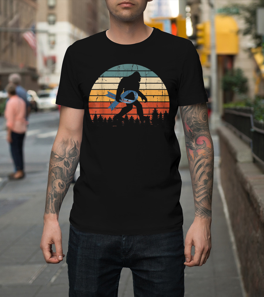 Vintage Bigfoot Type 1 Diabetes T1d Awareness Retro T-Shirt