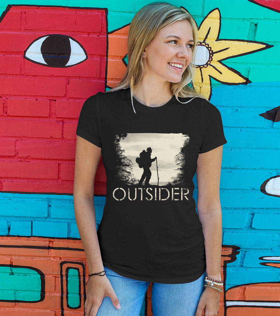 Outsider Hiking Adventure Silhouette Forest T-Shirt