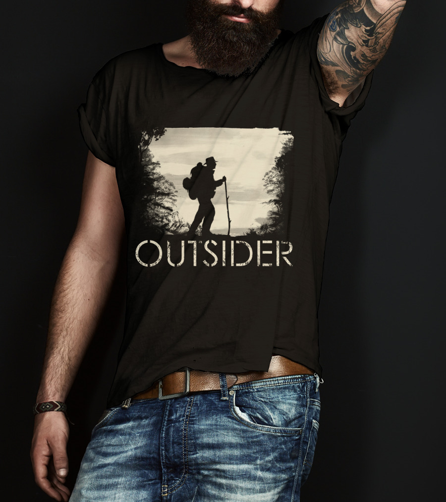Outsider Hiking Adventure Silhouette Forest T-Shirt