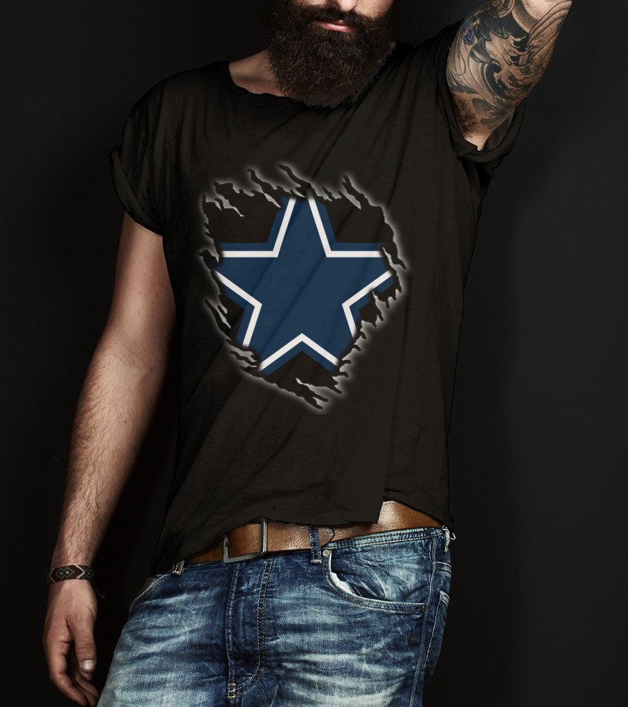 Dallas Cowboys Star Logo Ripped T-Shirt