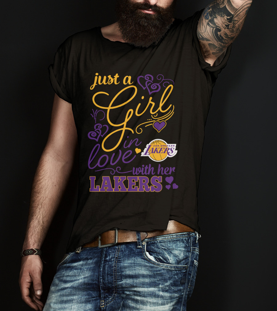 Just A Girl In Love With Her Los Angeles Lakers T-Shirt