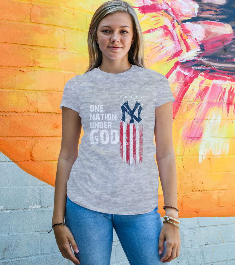 Ny Yankees One Nation Under God American Flag T-Shirt