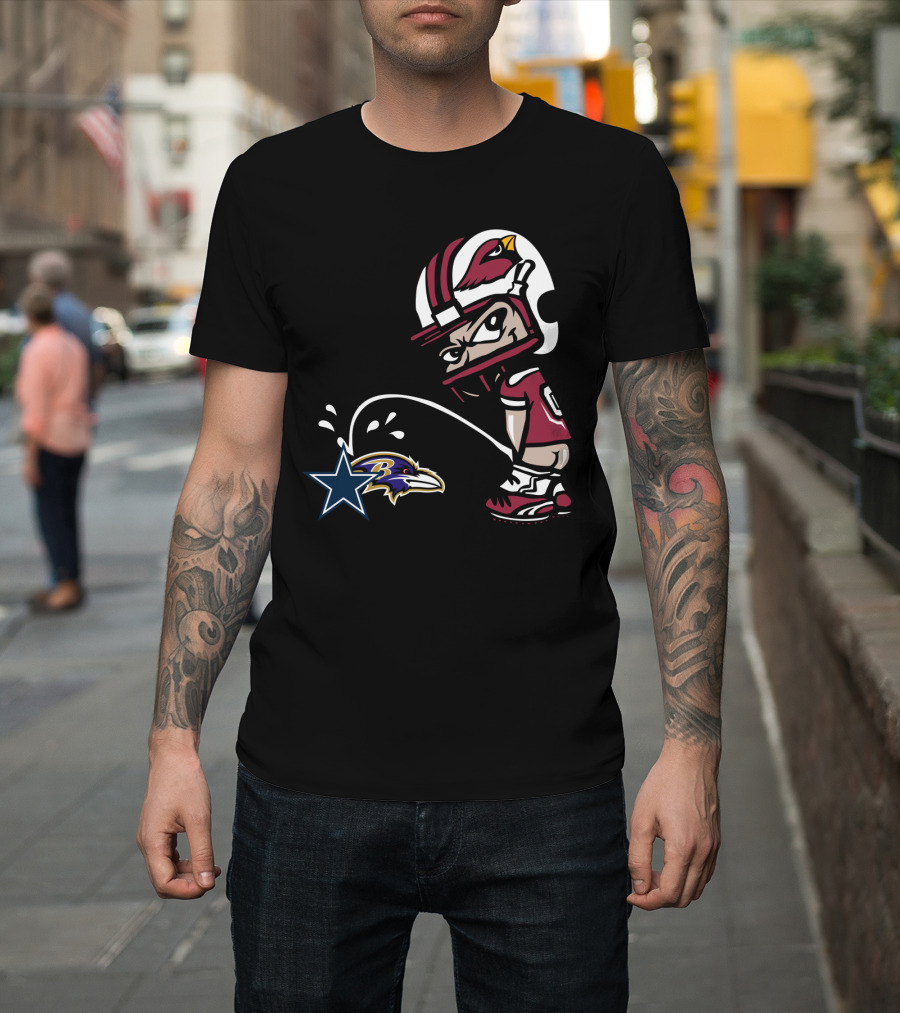 Cardinals Fans Satirical Rivalry With Cowboys And Ravens T-Shirt