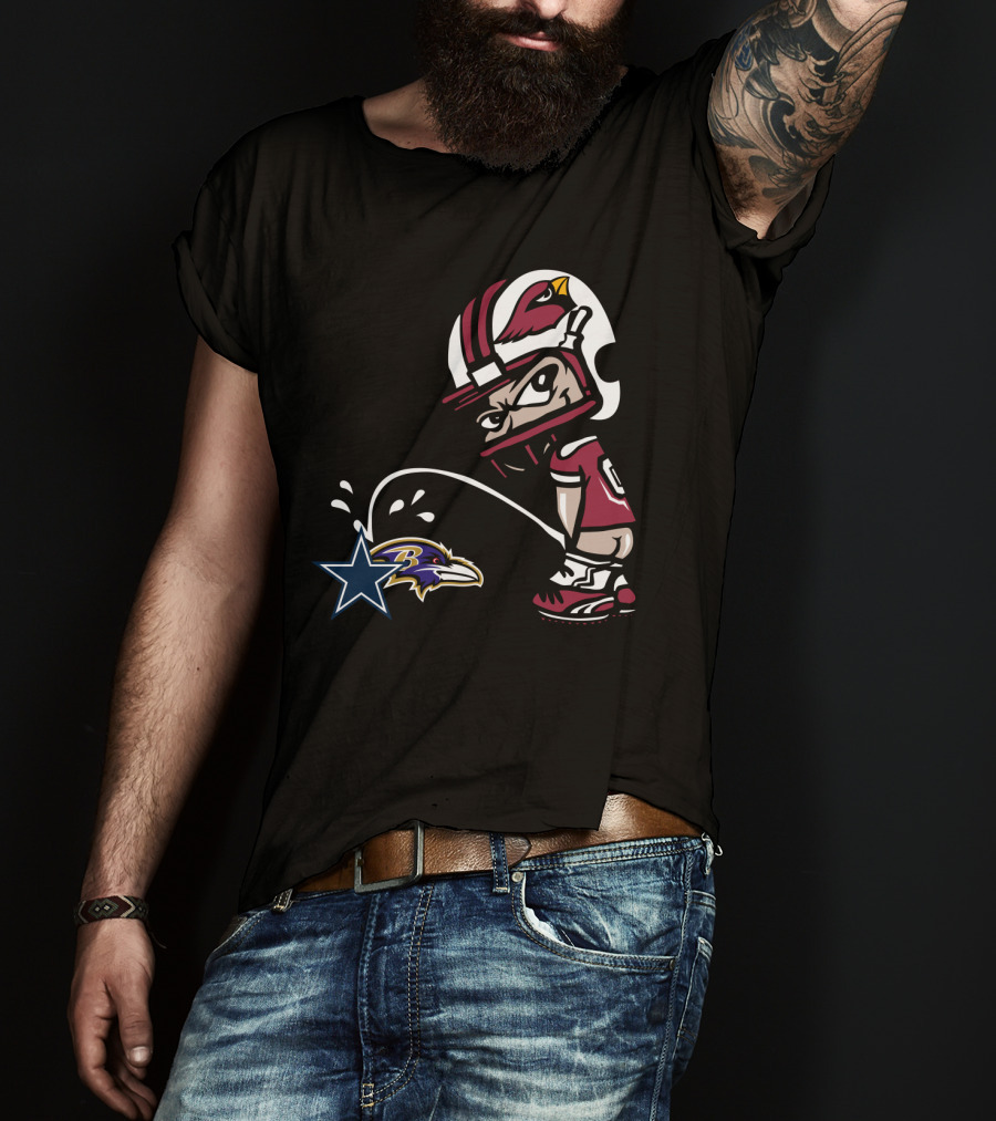 Cardinals Fans Satirical Rivalry With Cowboys And Ravens T-Shirt