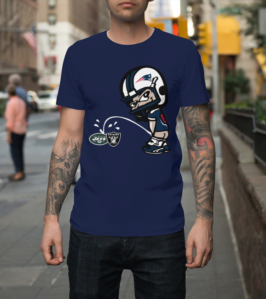 New England Patriots Jets Raiders Rivalry T-Shirt