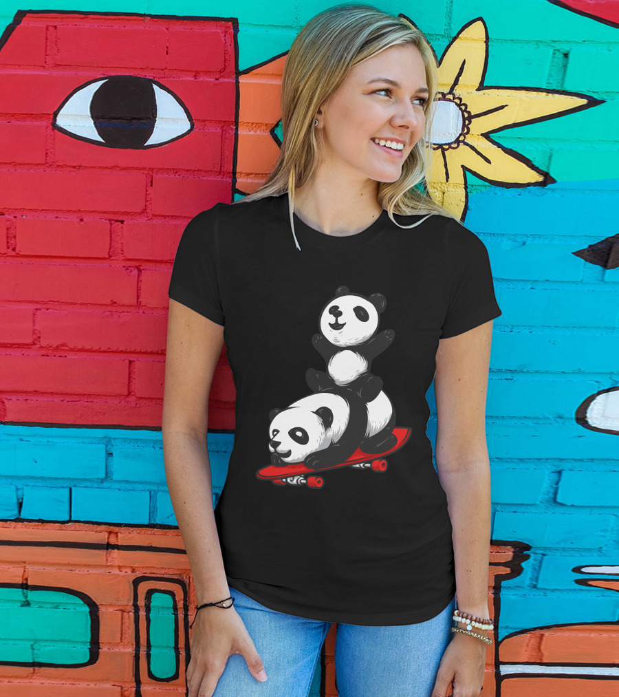 Camp Mau Panda Skateboarding Adventure T-Shirt