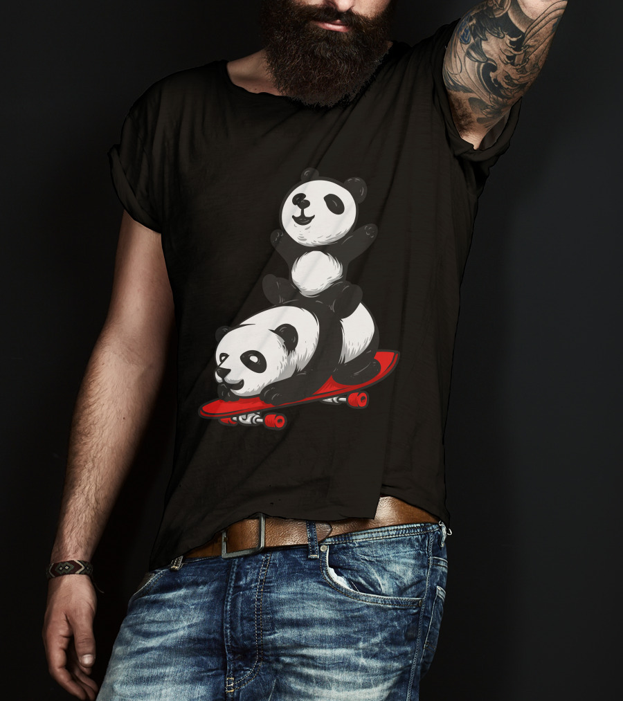 Camp Mau Panda Skateboarding Adventure T-Shirt
