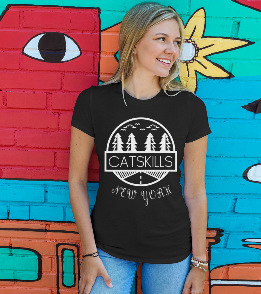 Catskills New York NY Travel Camping Fishing Adventure T-Shirt