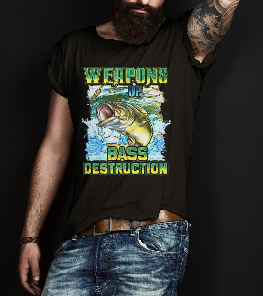 Weapons Of Bass Destruction Fisherman Bass Fishing T-Shirt