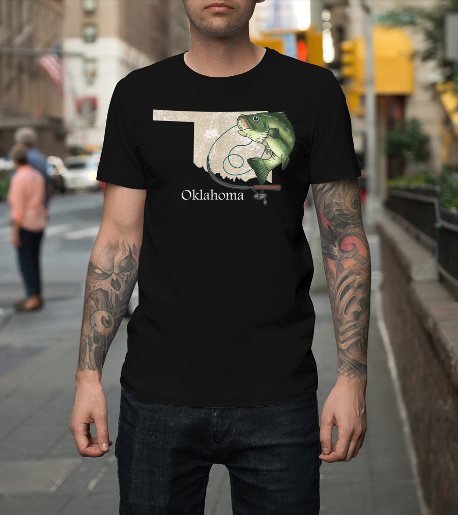 Oklahoma Fishing Fisherman Funny Fish Gear T-Shirt