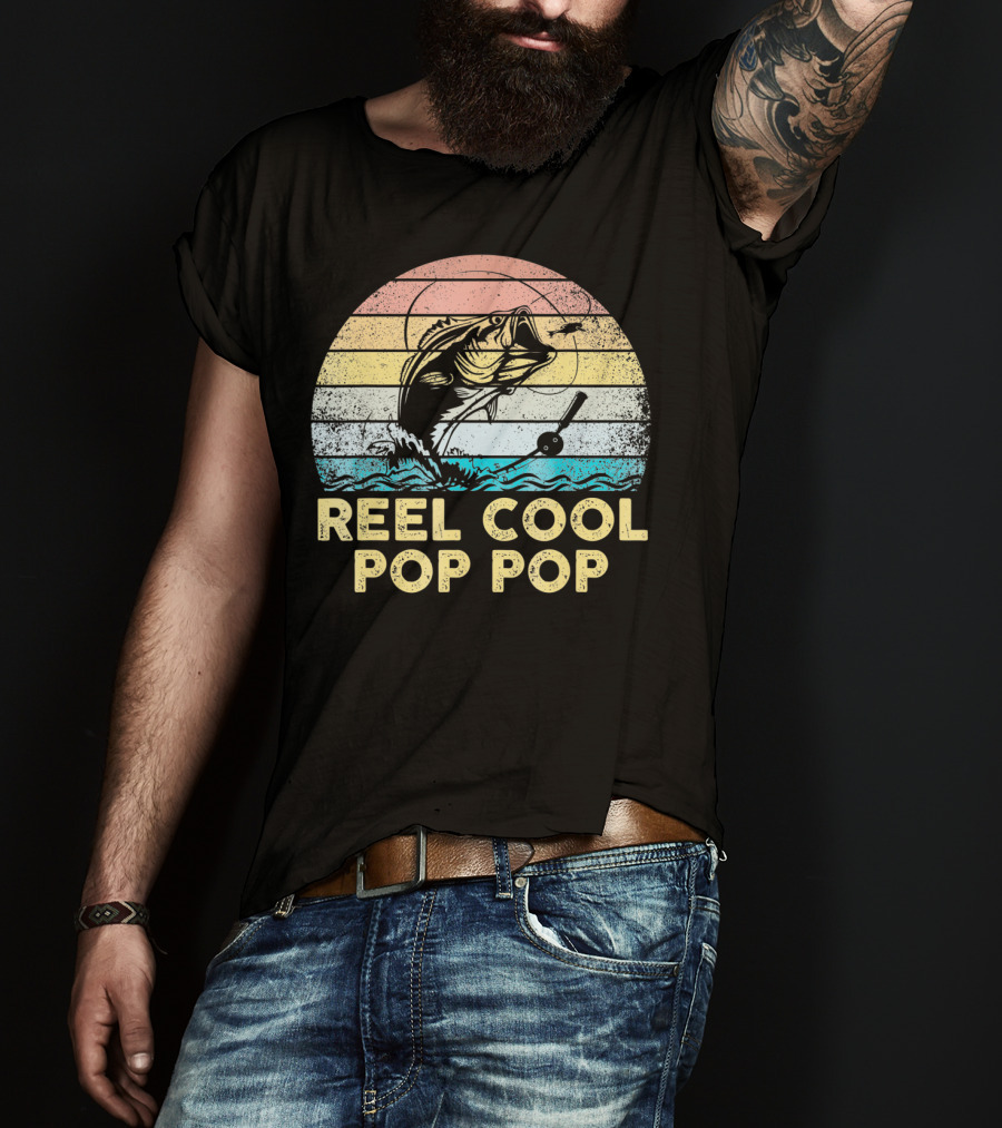 Reel Cool Pop Pop Retro Vintage Fishing Reel T-Shirt