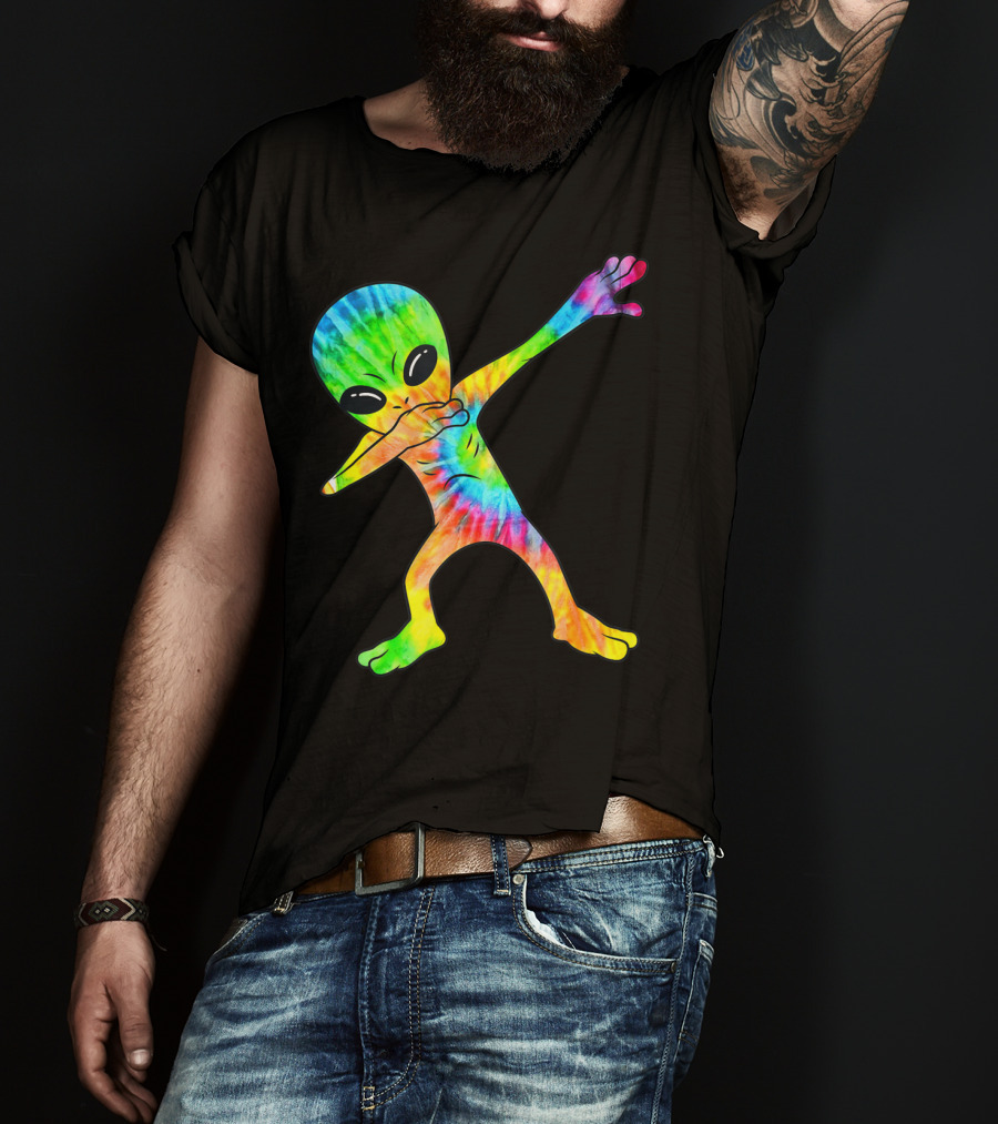 Tie Dye Dabbing Alien T-Shirt