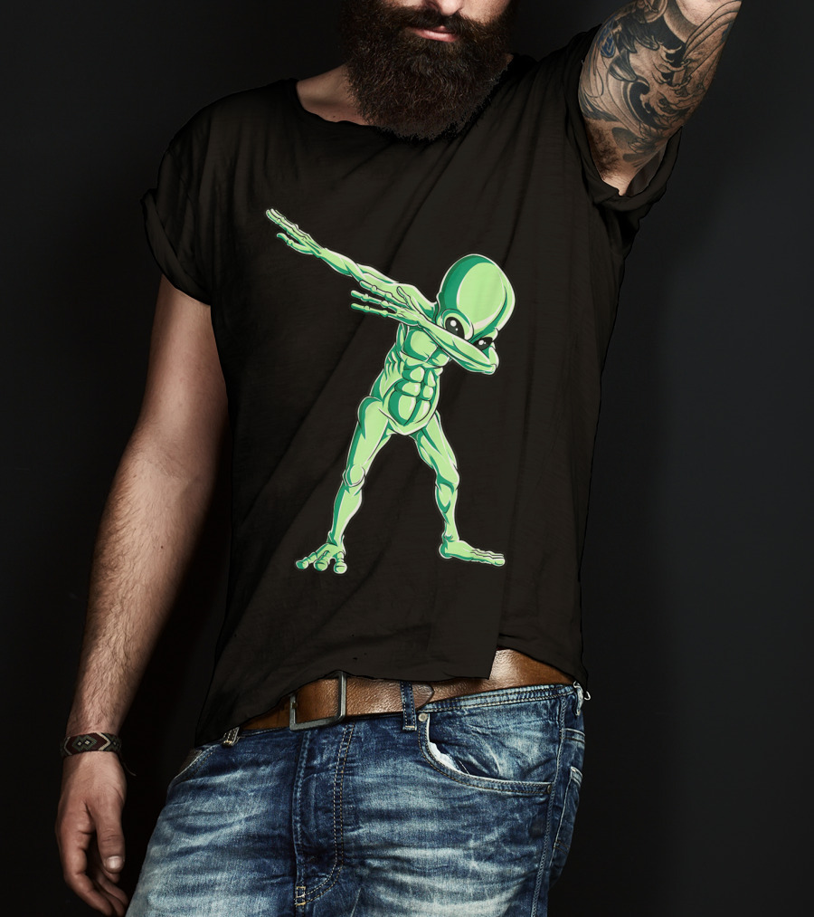 Dabbing Alien Dab Hip Hop Funny UFO Creature T-Shirt