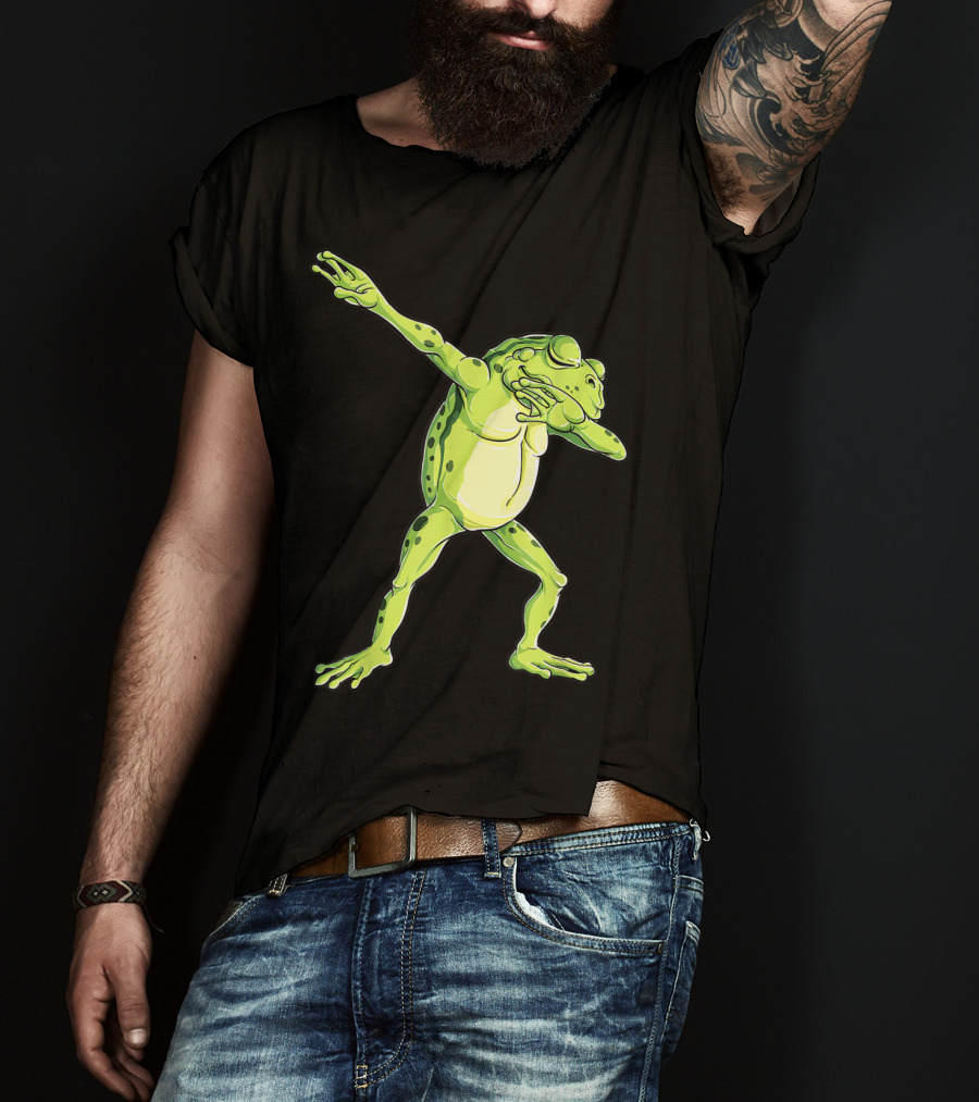 Kids Funny Dabbing Frog Animal Dab T-Shirt