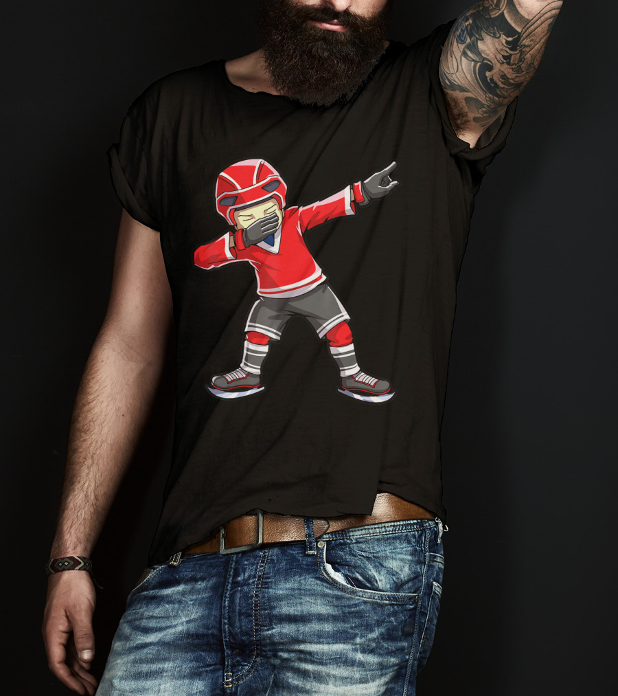 Dabbing Hockey Player Boys Men Kids Dab Squad T-Shirt