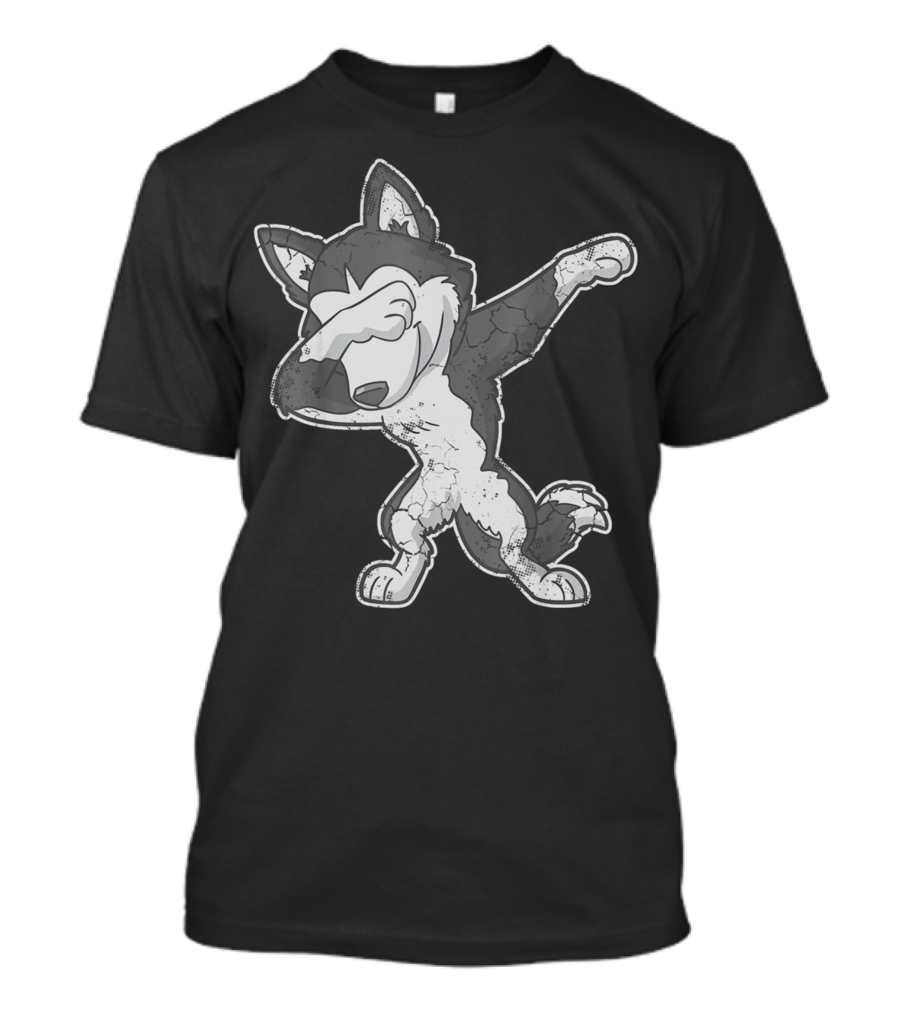Dabbing Siberian Husky Dog Dab Cartoon T-Shirt