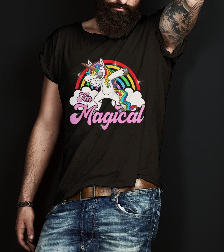I'm Magical Dabbing Unicorn Rainbow T-Shirt