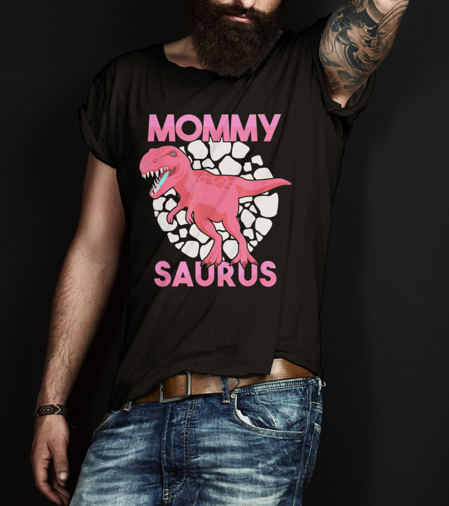 Mommy Saurus Dinosaur Lover Tyrannosaurus Rex Family T-Shirt