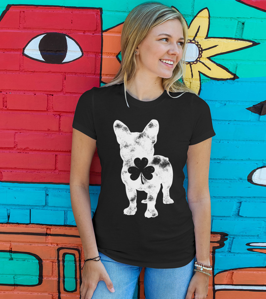French Bulldog St Patricks Day Shamrock Dog Men T-Shirt