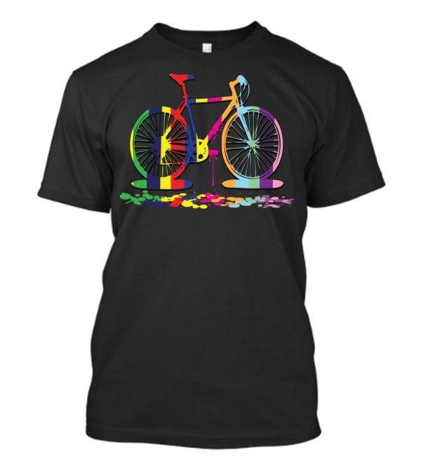Colorful Bicycle Paint Splash T-Shirt
