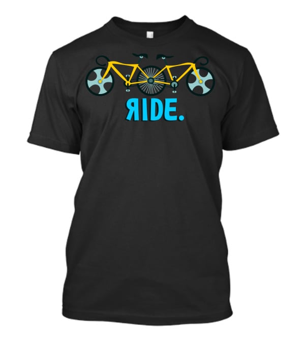 Ride Tandem Yellow Bicycle T-Shirt
