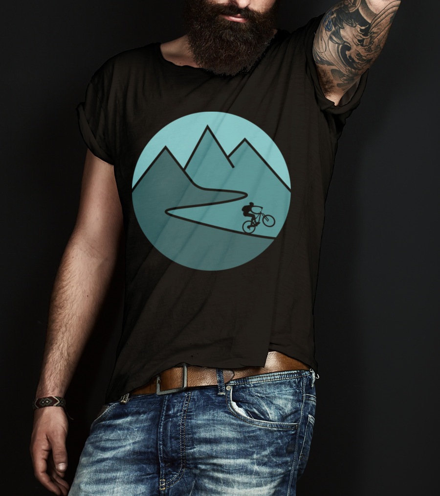 Mountain Bike Adventure Through Majestic Mountains T-Shirt