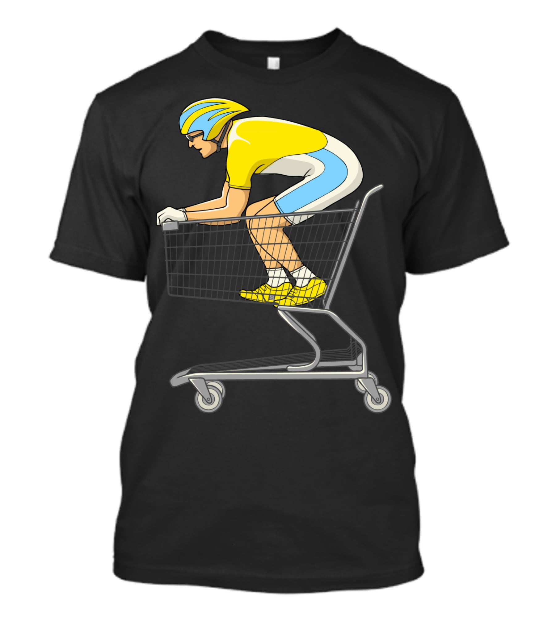 Retail Racer Cyclist In Shopping Cart T-Shirt