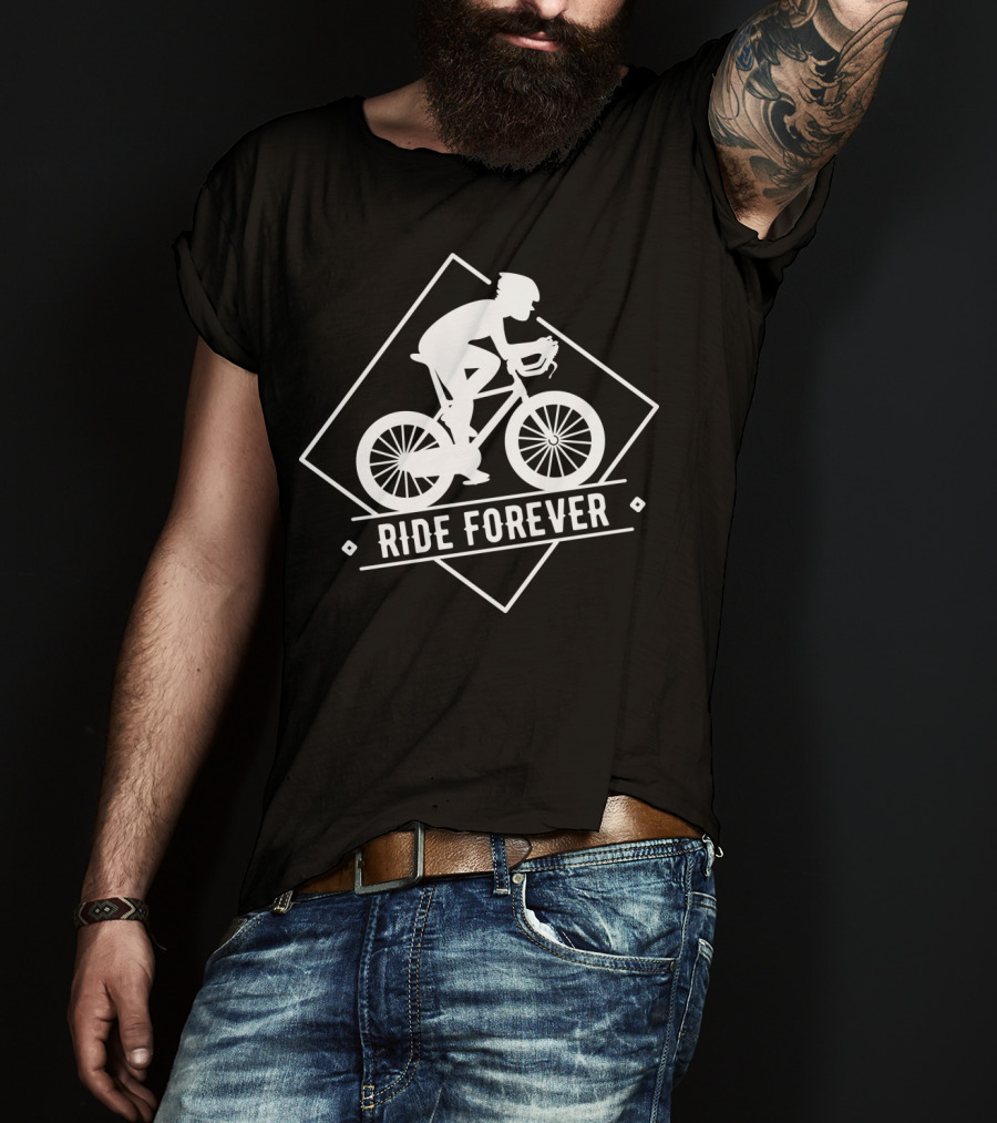 Riding Enthusiast Ride Forever Cycling Journey T-Shirt