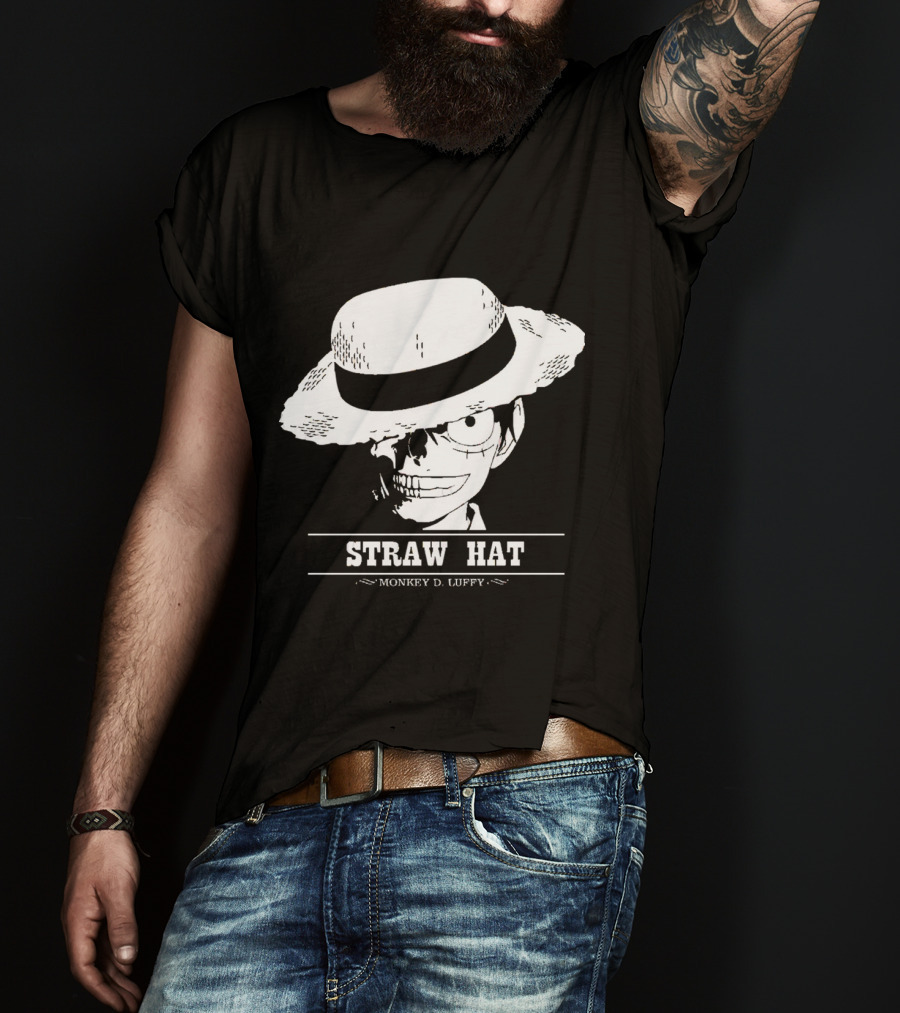 Monkey D Luffy Straw Hat One Piece Skeleton T-Shirt